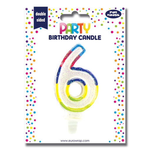 Picture of BIRTHDAY CANDLE NUMBER 6
